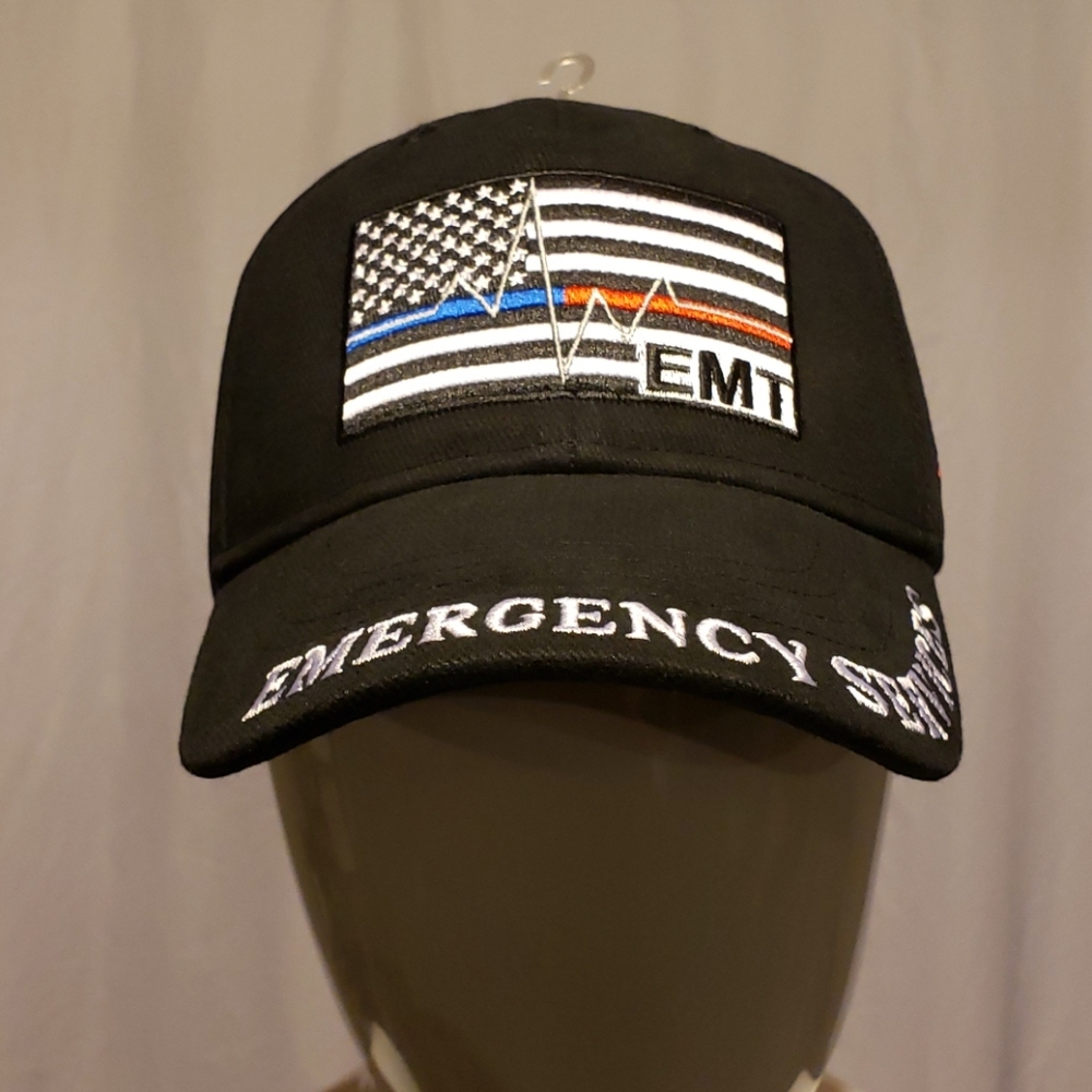 1st RESPONDER EMT Hat with Blue n Red Line - Picture 1 of 5